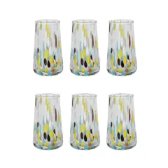 Hello Honey&reg; 13oz. Blown Confetti Drinking Glasses, 6ct.