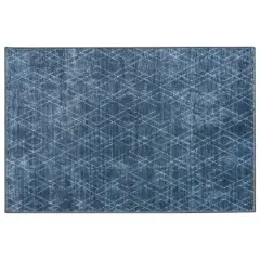 2ft. x 3ft. Blue Geometric Diamond Print Washable Area Rug by Ashland&reg;