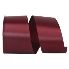JAM Paper 2.5" x 50yd. Single Face Satin Allure Ribbon Burgundy