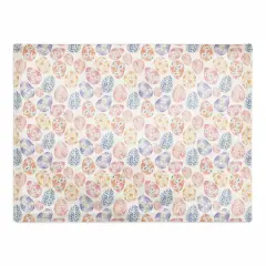 Colorful Floral Easter Eggs 14" x 18" Cotton Twill Placemat