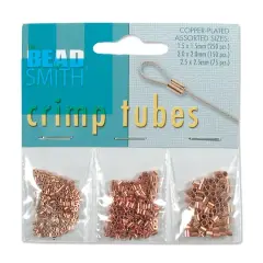 The Beadsmith&reg; Assorted Copper-Plated Crimp Tubes