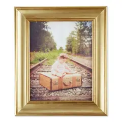 DII&reg; Antique Gold Rub 8" x 10" Farmhouse Picture Frame