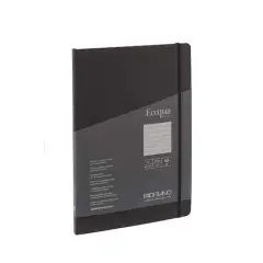 Fabriano&reg; EcoQua Plus A4 Lined Stitch-Bound Notebook Black