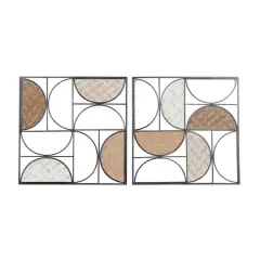 Brown Metal Contemporary Wall D&eacute;cor Set