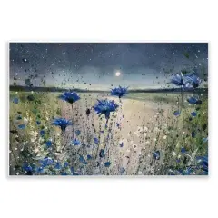 Stupell Industries Moon over Blooming Flowers Wall Plaque Art