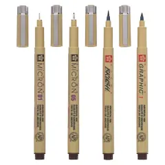Pigma&reg; Micron&trade; Sepia 4 Pen Set