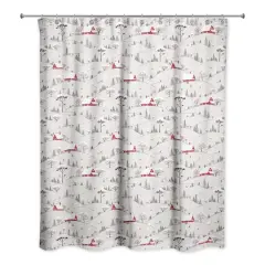 Snowy Village Shower Curtain