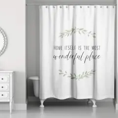 Home Is Most Wonderful Place 71" x 74" Shower Curtain