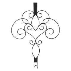 Haute Decor 18" Black Scrollwork Wreath Door Hanger
