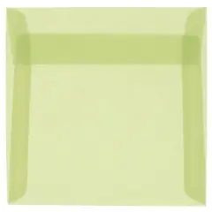JAM Paper 5.5" x 5.5" Square Translucent Vellum Invitation Envelopes, 25ct. Leaf Green