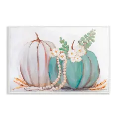 Stupell Industries Country Fall Pumpkins Framed Giclee Art White