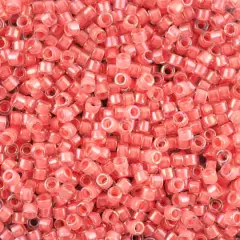 John Bead 11/0 Miyuki Delica Glass Seed Beads, 5g Rose Pink Line Dyed