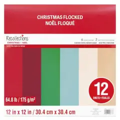 12" x 12" Christmas Flocked Paper Pad by Recollections&trade;