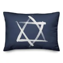 Brush Stroke Star of David 14x20 Spun Poly Pillow