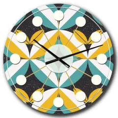 Designart 'Retro Abstract Design Vii Mid-Century Modern Wall Clock