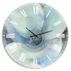 Designart Watercolor Moonlight Magnolia II Wall Clock