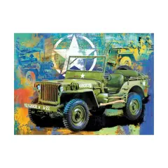 The Jeep Army Truck Collectible Shaped Tin Puzzle: 550 Pcs