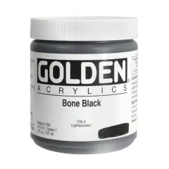 Golden&reg; Heavy Body Acrylic Paint, 8oz. Bone Black
