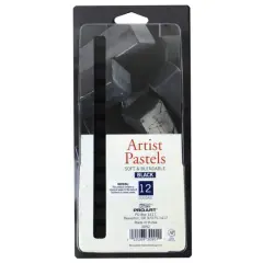 Pro Art&reg; Black 12 Piece Square Artist Pastels