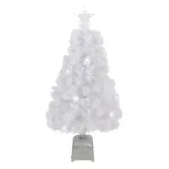 3ft. Fiber Optic Color ChangingWhite Artificial Christmas Tree with Star