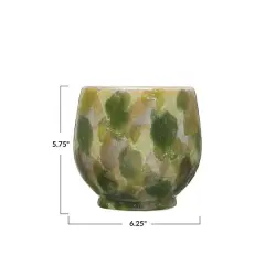 Hello Honey&reg; 6" Multicolor Hand Painted Stoneware Planter