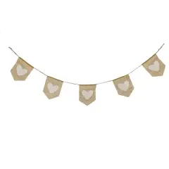 6ft. White Hearts Valentine's Day Jute Garland