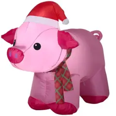 3ft. Airblown&reg; Inflatable Christmas Pig