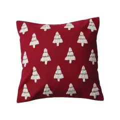 Hello Honey&reg; 20" Red & White Christmas Tree Accent Pillow