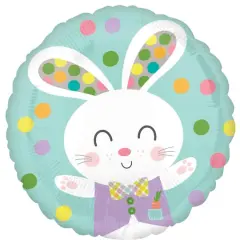 28" Spotted Bunny Foil Balloon