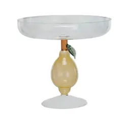 Hello Honey&reg; 7.75" Lemon Zest Glass Food Pedestal