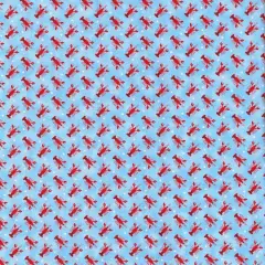 Fabric Traditions Light Blue Lobsters Cotton Fabric