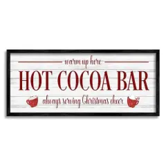 Stupell Industries Hot Cocoa Bar Winter Beverage Framed Giclee Art Black