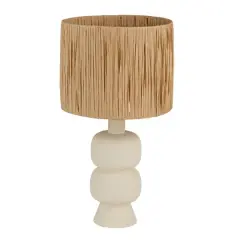 Hello Honey&reg; 20" White & Natural Coastal Charm Stoneware Table Lamp, 2ct.