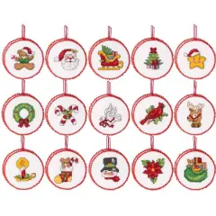 Bucilla&reg; Classic Christmas Ornaments Counted Cross Stitch Kit