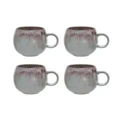 Hello Honey&reg; 3.25" Berry Bliss Reactive Glaze Stoneware Mugs, 4ct.
