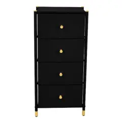 Simplify 4 Drawer Luxury Dresser Black