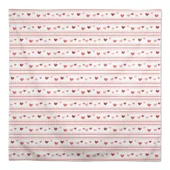 Multi Heart Stripes Pattern 58" x 58" Tablecloth