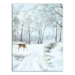 Doe Walking In The Snow 30x40 Canvas Wall Art