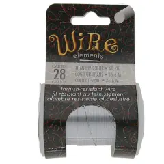 The Beadsmith&reg; Wire&trade; Elements 28 Gauge Tarnish-Resistant Wire Titanium