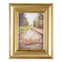 DII&reg; Antique Gold Rub 5" x 7" Farmhouse Picture Frame