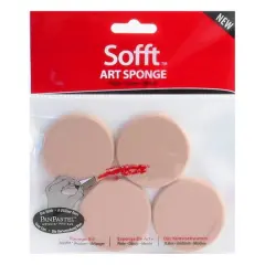 Colorfin Sofft&trade; Round Art Sponges, 4ct.