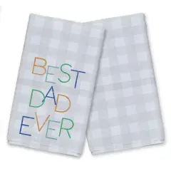 Best Dad Ever Check Towel Set