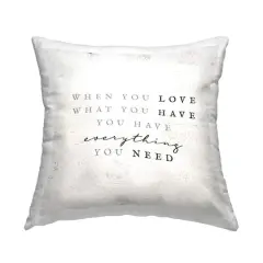 Stupell Industries Motivational Birch Pattern Love Phrase Throw Pillow, 18" x 18"