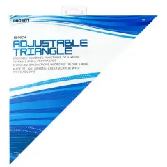 Pro Art&reg; 10'' Adjustable Triangle with Magnifier