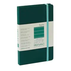 Fabriano&reg; Ispira Green Hard-Cover Lined Notebook