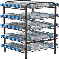 NEX&trade; 31" Black Freestanding 5-Tier Water Bottle Organizer