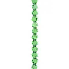 Preciosa Glass Crystal Round Beads, 6mm by Bead Landing&trade; Peridot