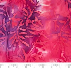 SINGER Pink & Purple Leaves Cotton Fabric