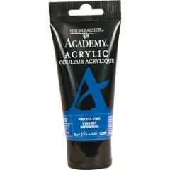 Grumbacher&reg; Academy&reg; Acrylic, 2.5oz. C258P Process Cyan