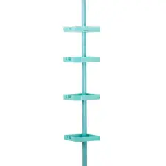 Bath Bliss 4-Tier Tension Corner Shower Organizer Caddy Seaglass